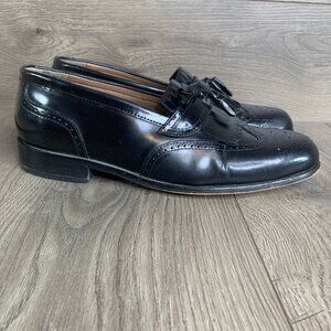 Bostonian Mens First Flex Black Leather Tassel Loafer Shoes Size 10M Style 20370